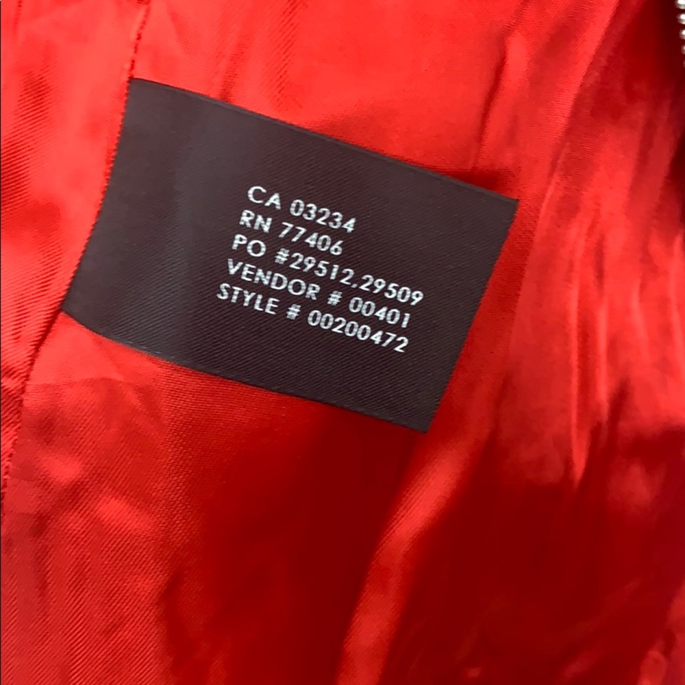 NWOT Club Monaco Red Zip Sheath Wool Dress Size 6 - Picture 12 of 12